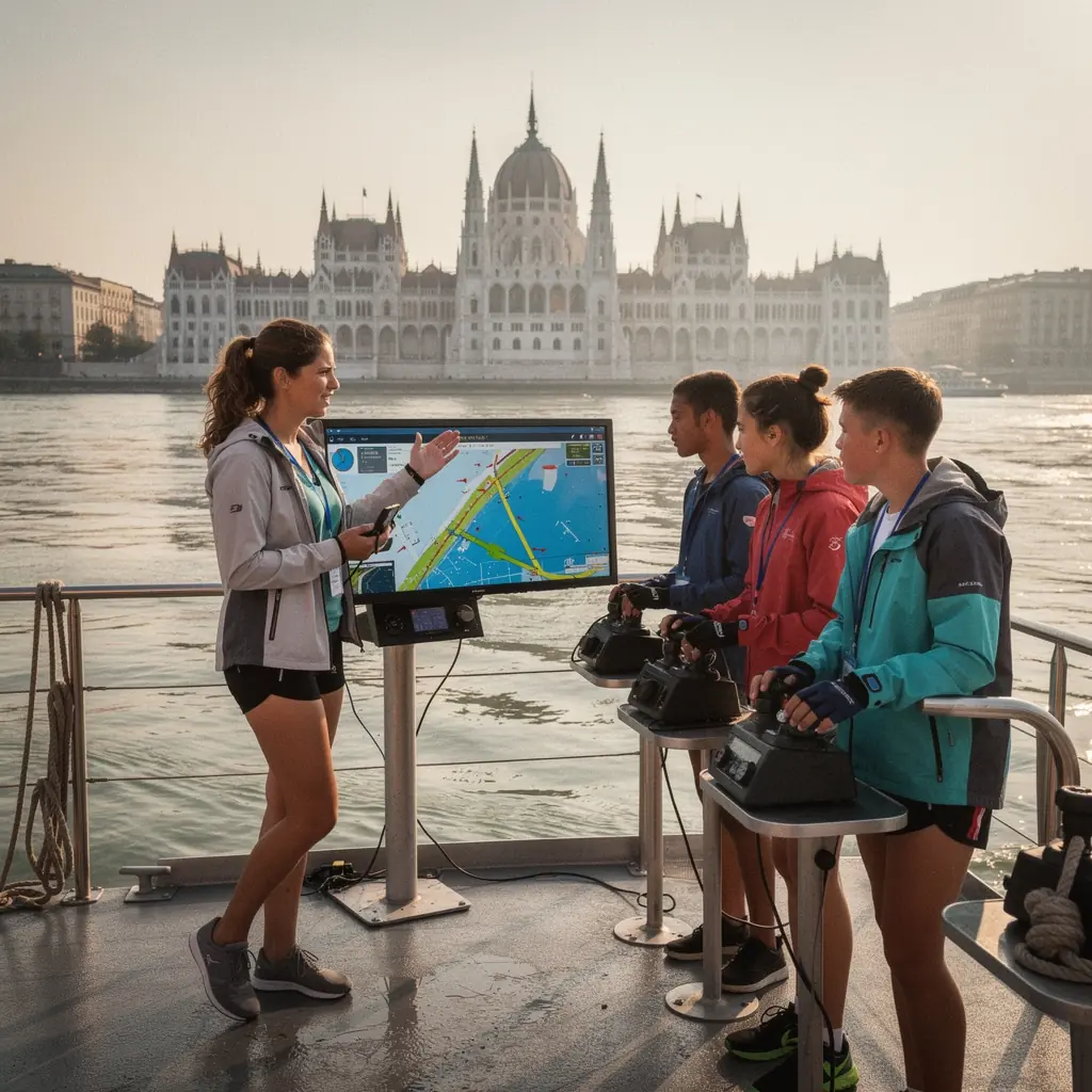 Hajós verseny a Balaton közepén, sok vitorlással.